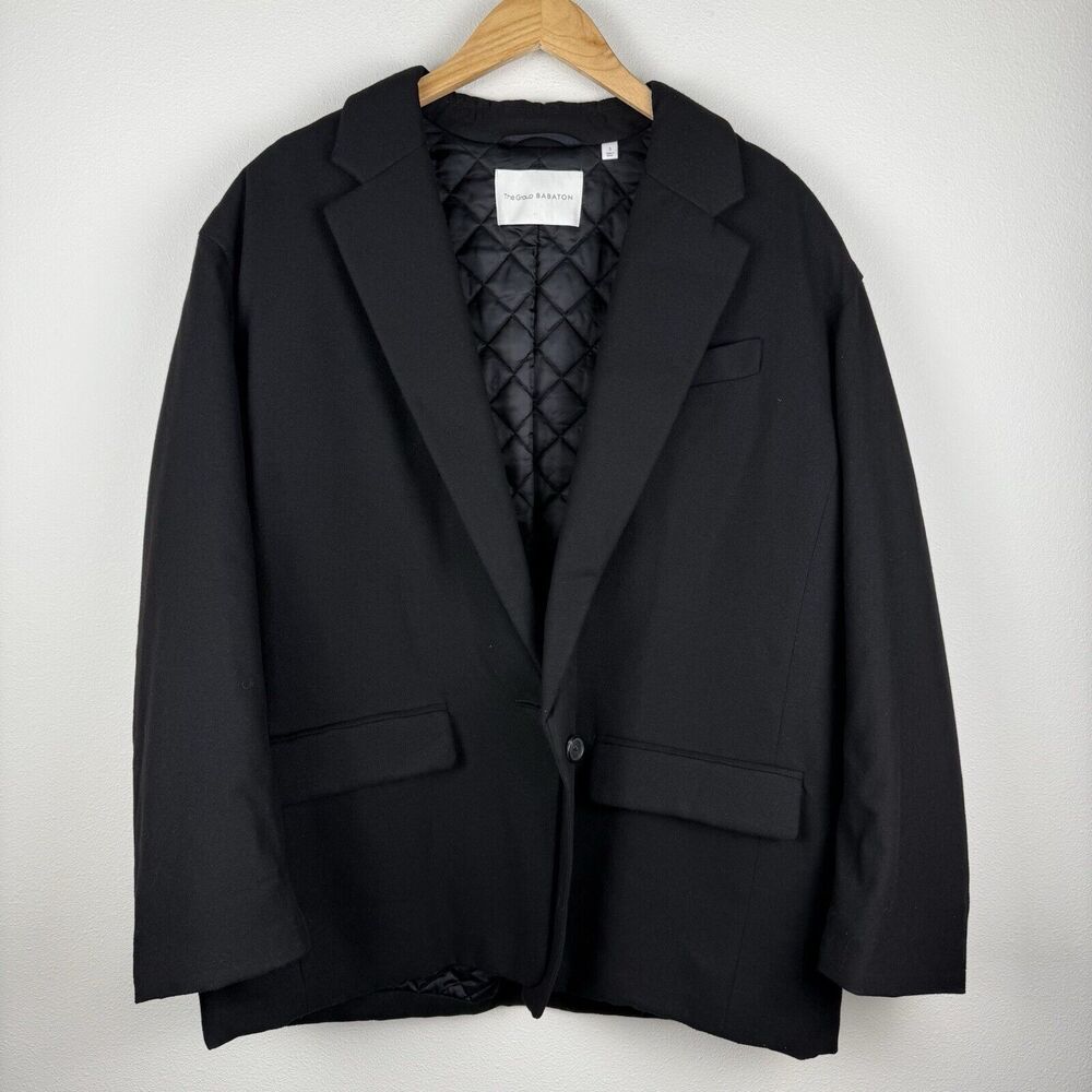 Aritzia The Group by Babaton Demings Oversized Blazer Jacket Sz 3 Black Quilted